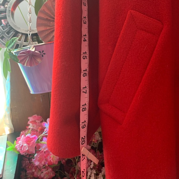 Raffinati vintage Virgin wool red winter coat - Picture 10 of 13